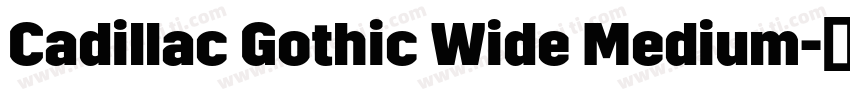 Cadillac Gothic Wide Medium字体转换